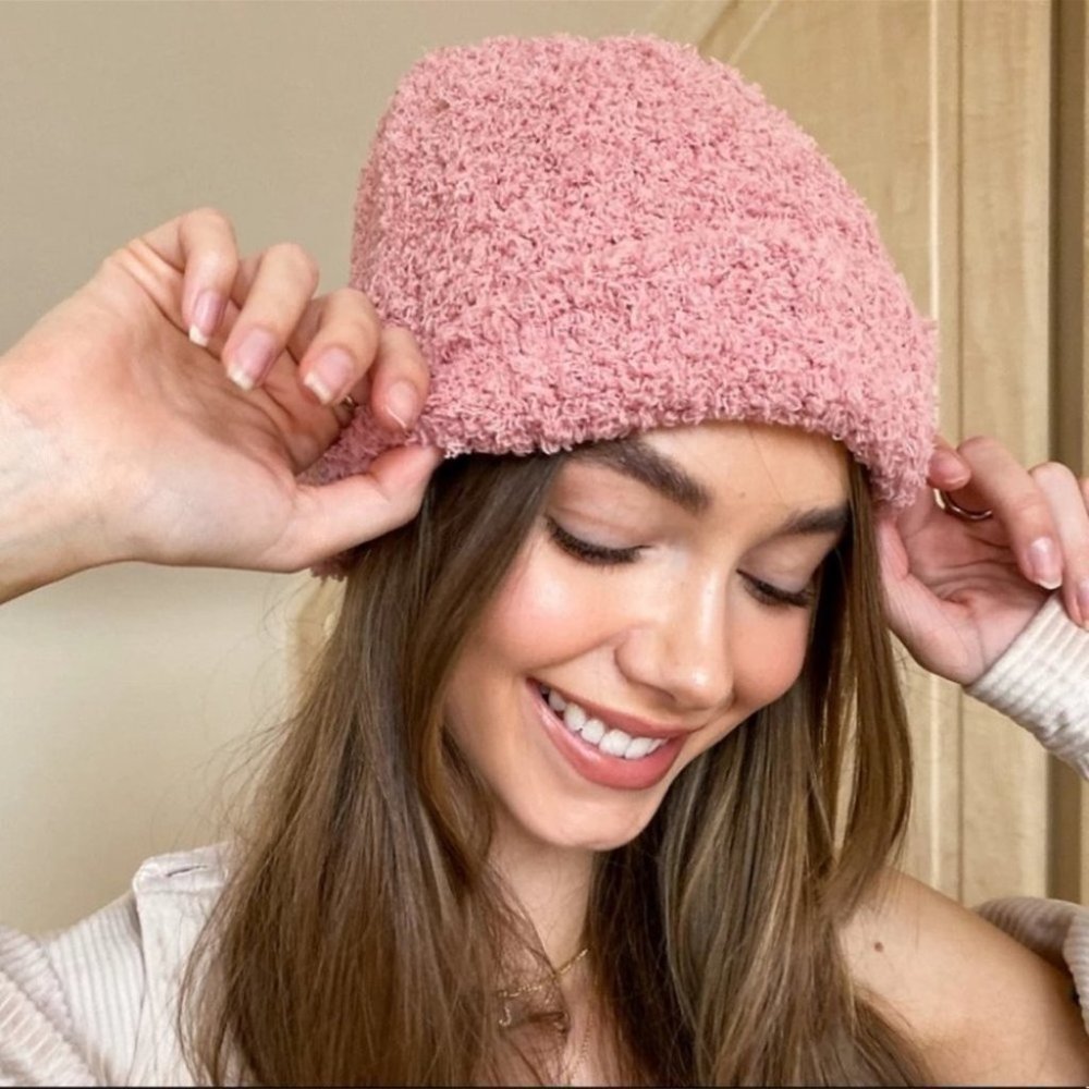 Free People Blush Cloud Rib Beanie